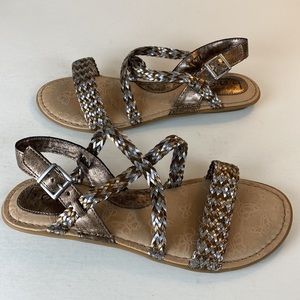 🔸B.O.C “Dena” Women's Sandals metallic silver and bronze size 10